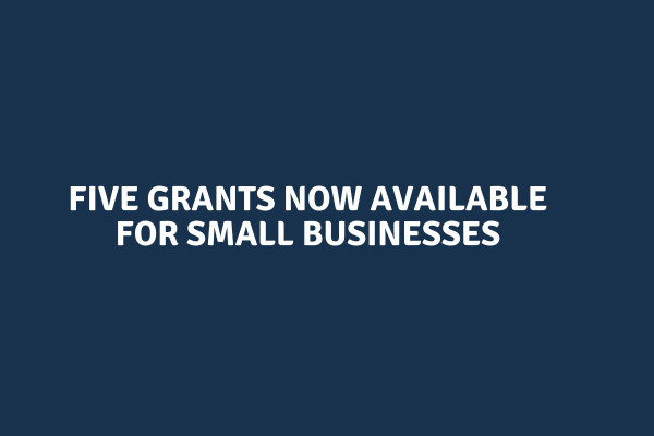 Five Grants Now Available For Small Businesses